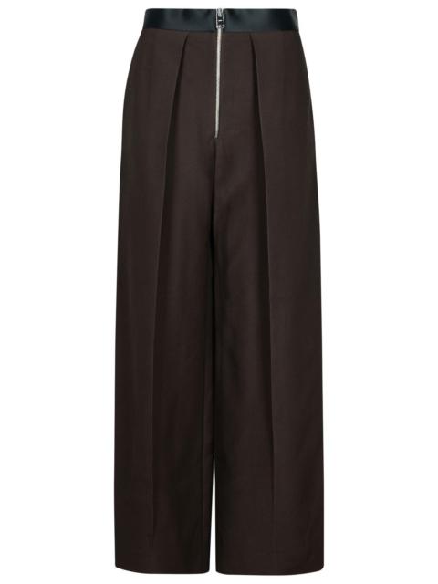 KHAITE Khaite 'MARINE' Brown Viscose Blend Pants