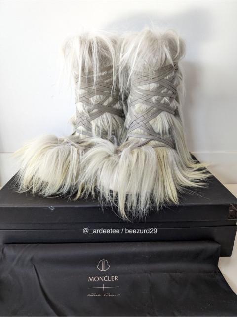 Other Designers Moncler × Rick Owens - *NEW* FUR BIGROCKS BOOTS ACID DEGRADE