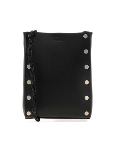 Jil Sander Jil Sander Black Leather Tangle Crossbody Bag