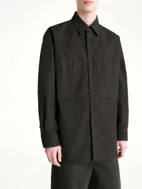 Lemaire Utility Overshirt in Espresso