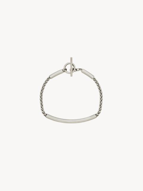 SAINT LAURENT tube chain bracelet in metal