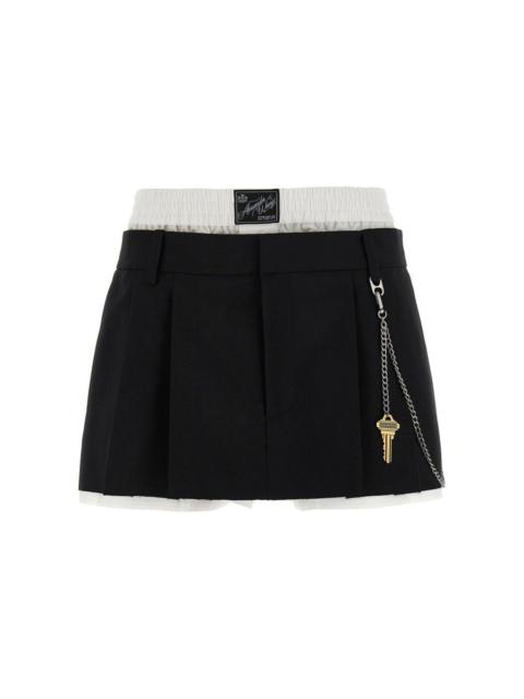 Alexander Wang PRE-STYLED SKORT W/CHAIN (BLACK/WHITE)