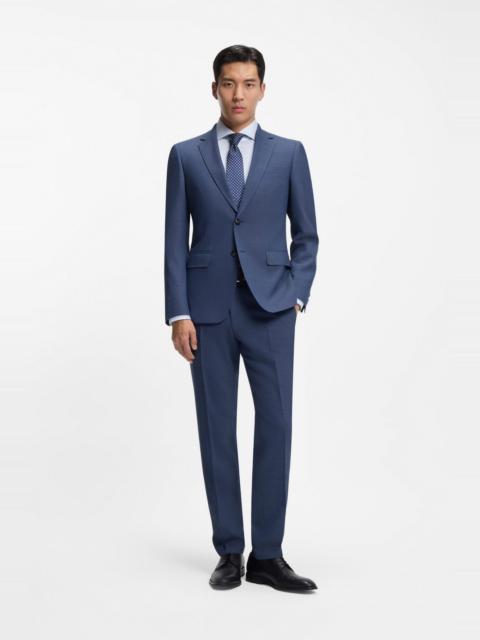 BOSS MICRO-PATTERNED TWO-PIECE SLIM-FIT SUIT IN STRETCH CLOTH