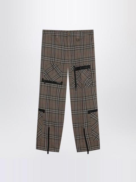 Burberry Burberry Cargo Pants Check Pattern In Blend