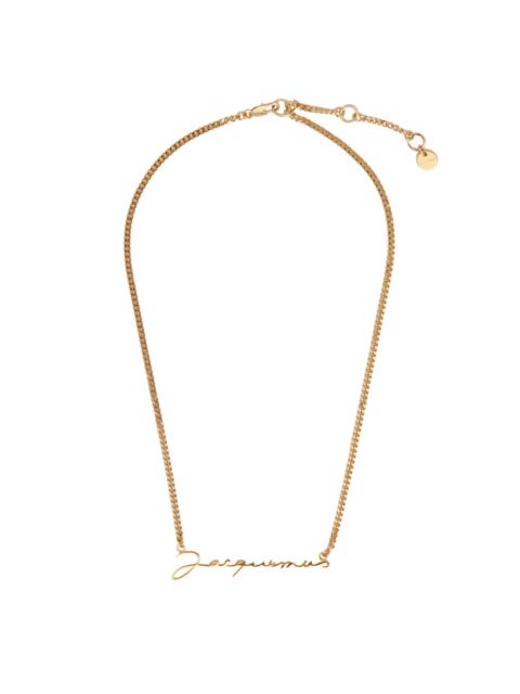 JACQUEMUS Gold Logo Necklace