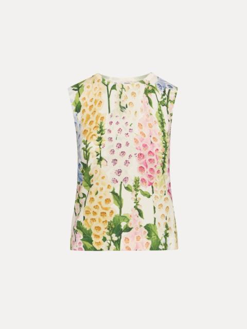 Oscar de la Renta FOXGLOVE PRINTED TANK