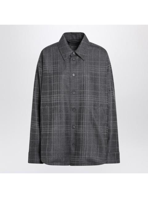 BALENCIAGA Balenciaga Grey Wool Tartan Shirt Jacket Women
