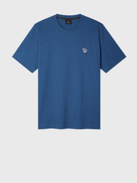 Paul Smith Mid Blue Organic Cotton Zebra Logo T-Shirt