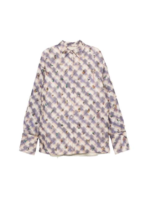 Dries Van Noten Cartan silk blend shirt