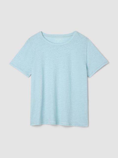 EILEEN FISHER Organic Linen Jersey Crew Neck Tee