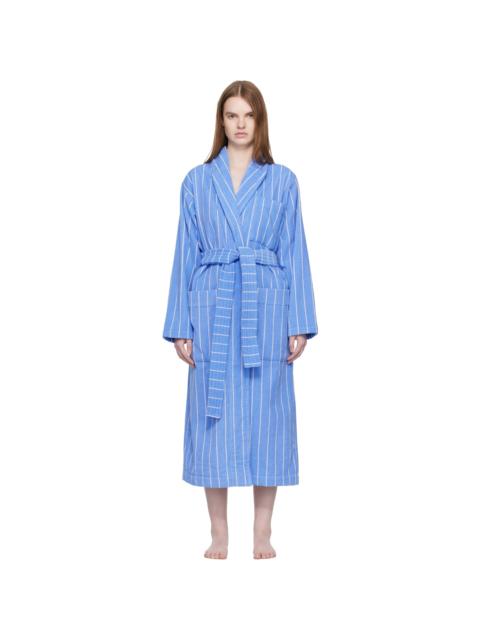 TEKLA Blue & White Terry Classic Bathrobe