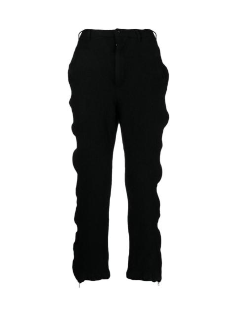 BLACK COMME des GARÇONS ZIPPER-TRIM TROUSERS