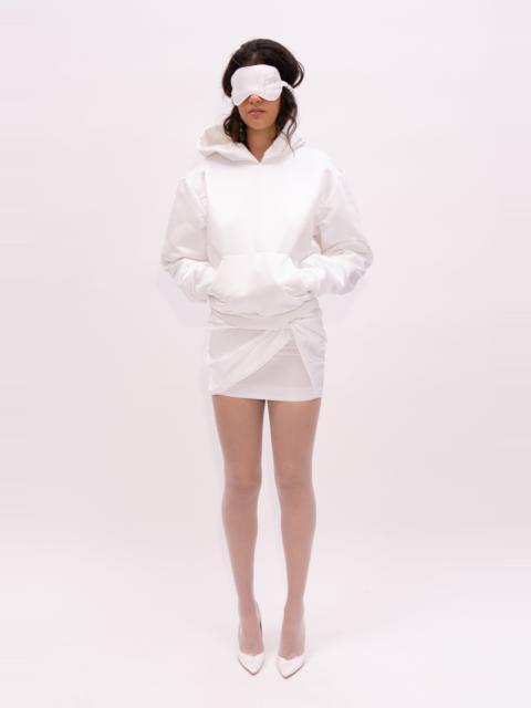 AREA WRAPPED SATIN MINI SKIRT