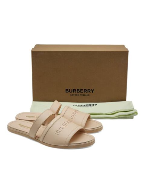 Burberry Burberry Honour Leather Flat Sandals in Pale Peach EU 38.5 / US 8.5  $680