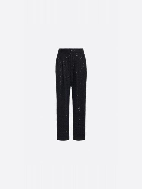 Alessandra Rich SEQUIN TWEED TROUSERS