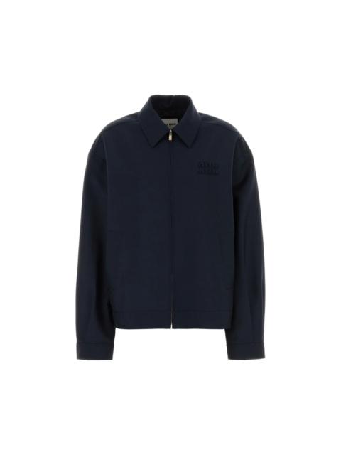Miu Miu MIU MIU Navy Blue Mohair Blend Jacket New & Authentic (Women