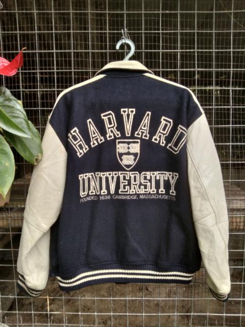 Other Designers Vintage - HARVARD UNIVERSITY LEATHER VARSITY JACKET