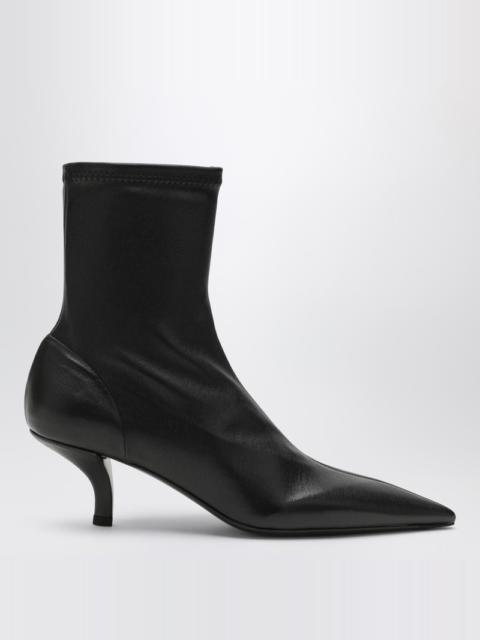 TOTEME Black leather ankle boots