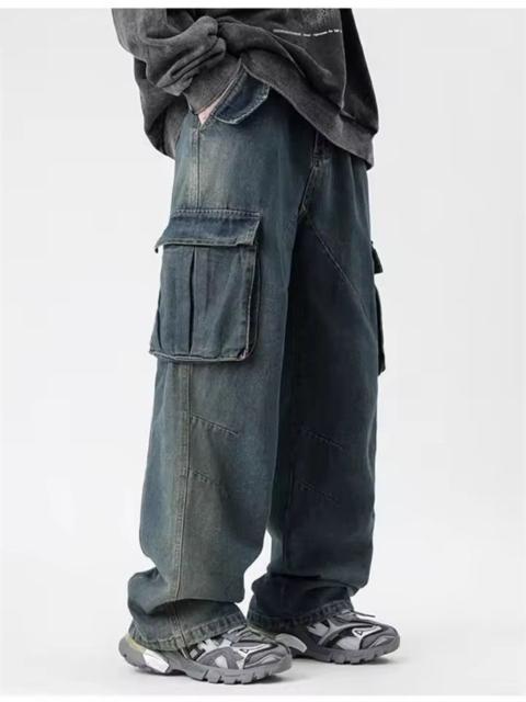 Other Designers Japanese Brand - Oversized Denim Cargo Pants - Distressed Design