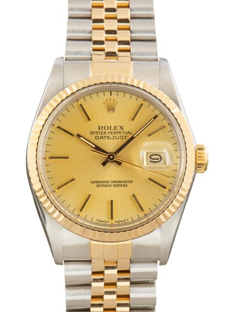 ROLEX Pre-Owned Rolex Datejust 36 Ref 16013 Champagne Index Dial