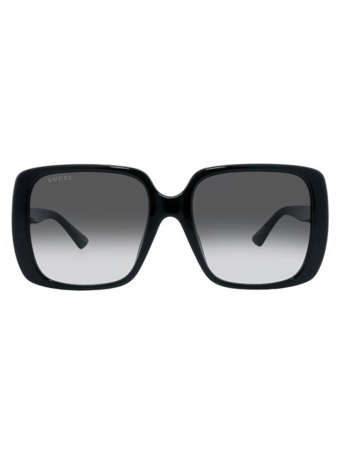 GUCCI Gucci Grey Butterfly Ladies Sunglasses GG0632SA 001 56