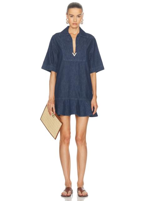 Valentino Chambray Denim Mini Dress