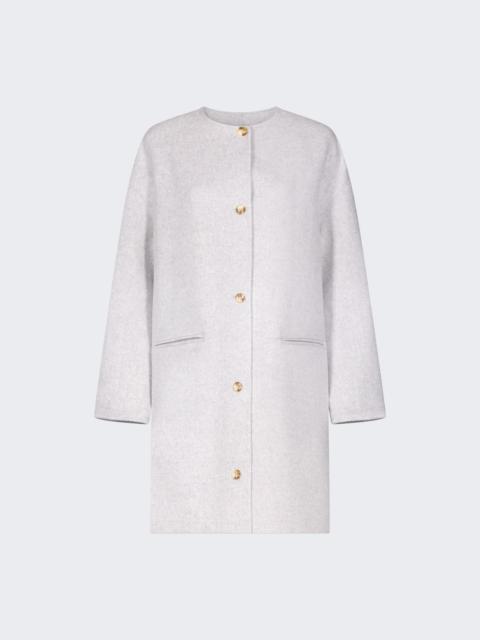 Loulou de Saison Kerry Oval-shaped Coat Light Grey Melange