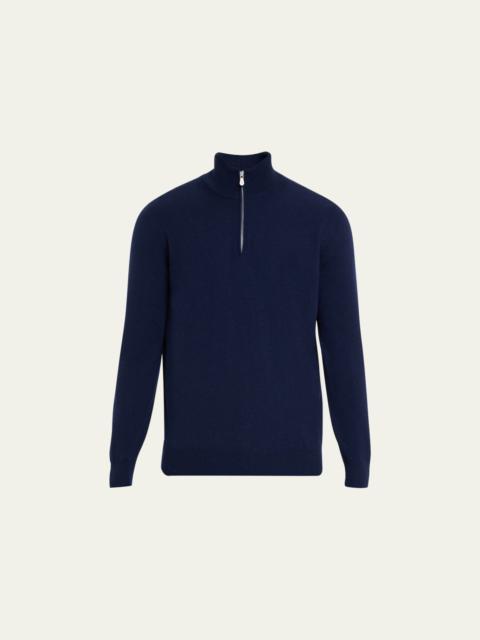 Brunello Cucinelli Men's Cashmere Quarter-Zip Sweater