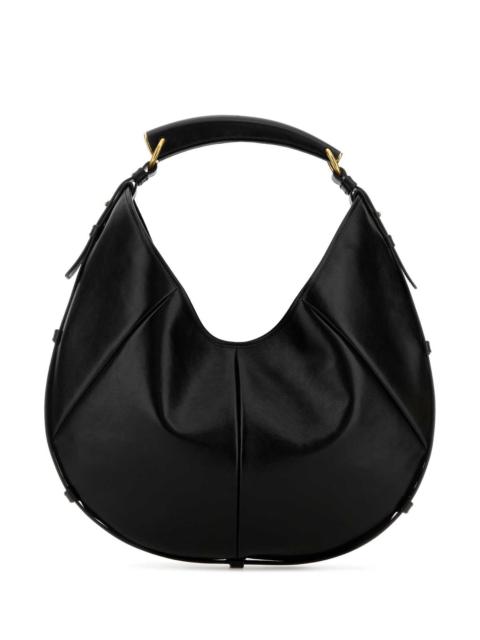 SAINT LAURENT Saint Laurent Women Black Leather Medium Mombasa Shoulder Bag
