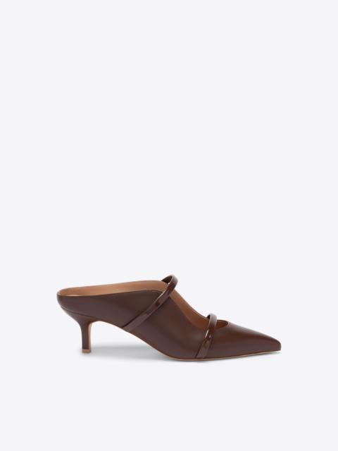 MALONE SOULIERS Maureen 45 Dark Brown Leather Kitten Heels