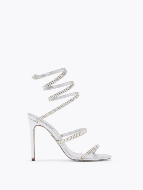 RENE CAOVILLA CLEO SPARK SILVER SANDAL 105