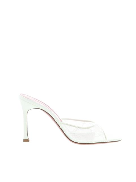 Amina Muaddi Amina Muaddi – Alexa Slipper – Lace Ivory
