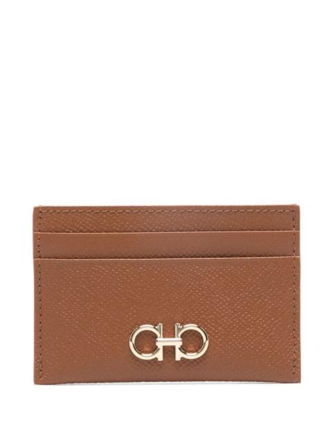 FERRAGAMO Ferragamo Women Hammered Leather Gancini Cardholder
