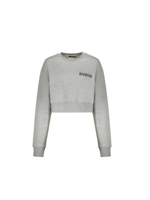 Balmain Balmain Cropped Logo Sweatshirt Women