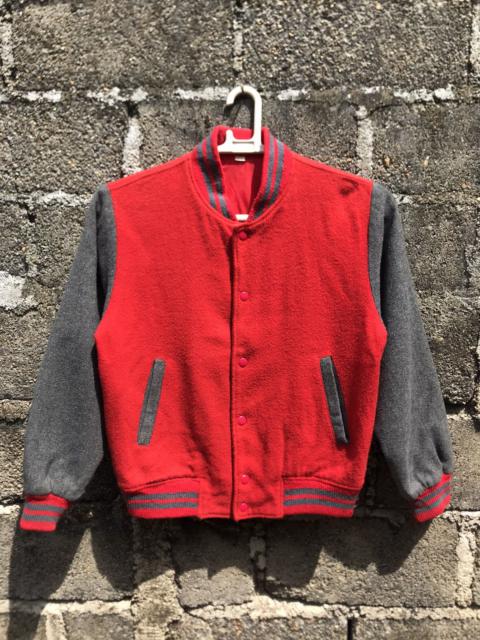 Other Designers Japanese Brand - Red varsity jacket stands out