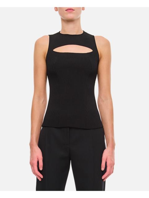 Alexander McQueen Alexander Mcqueen Women Slashed Knit Sleeveless Top