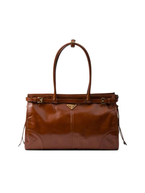 Prada Medium Re-Nylon patchwork tote bag with embroidery