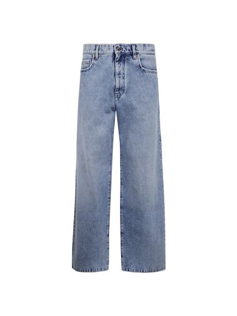 VERSACE Pant Denim Stop Denim Blue S.stone Wash Blue Raw Cut