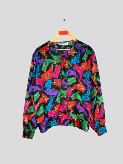 Other Designers Vintage - Vintage Avant Garde Shirt Button Ups Pop Art Style