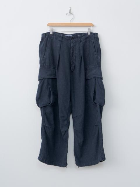 HERILL Linen Jungle Fatigue Pants - Navy