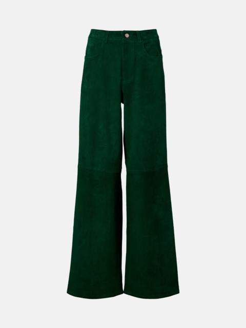 STOULS Mytheo suede wide-leg pants