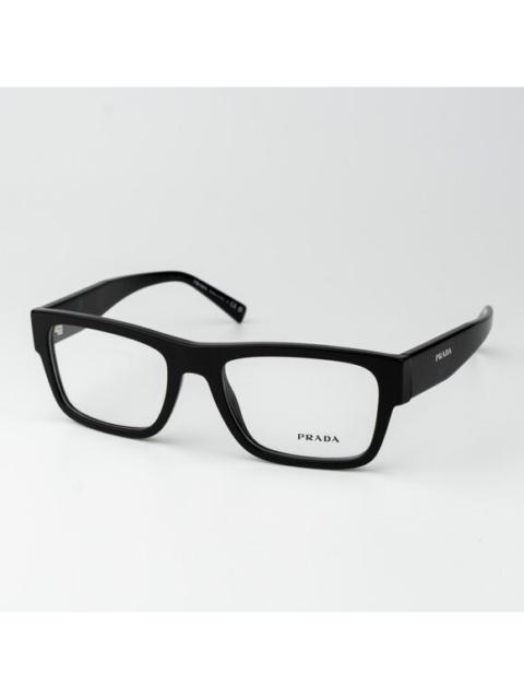 Prada Prada Women Eyeglasses Black Rectangle Unisex PR15YV 1AB1O1 BRAND NEW