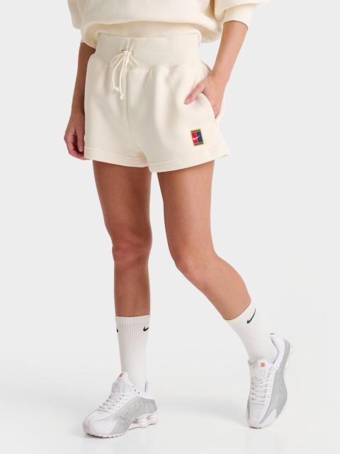 Nike WOMEN'S NIKECOURT PHOENIX FLEECE HIGH-WAISTED LOOSE SHORTS