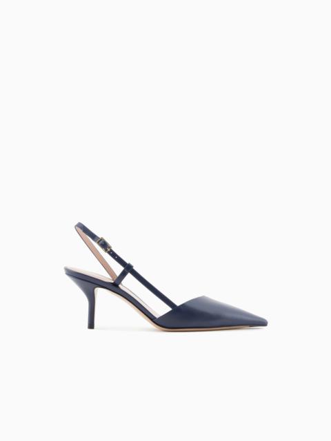 GIORGIO ARMANI Leather slingbacks