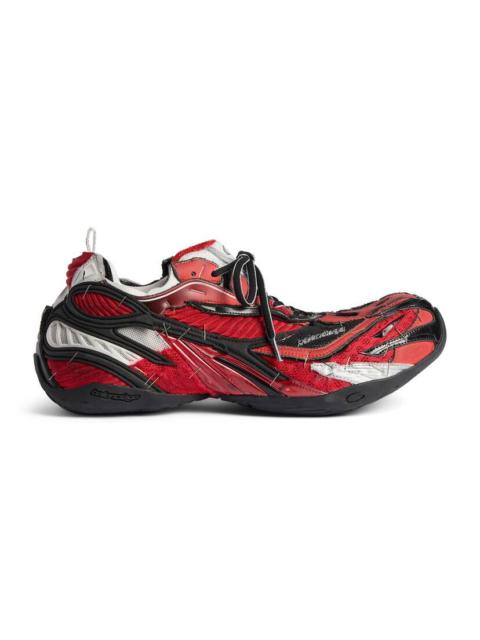 BALENCIAGA Men's Soleless Sneaker in Red/black/white/silver