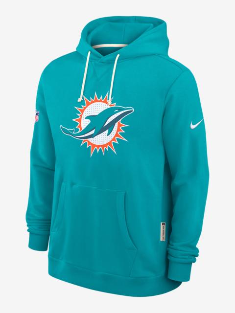 Nike Miami Dolphins Initial Home Sideline Men's Nike Dri-FIT NFL Pullover Hoodie