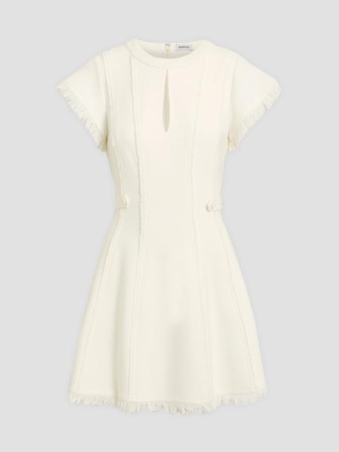 SIMKHAI Anielle fringed cutout tweed mini dress