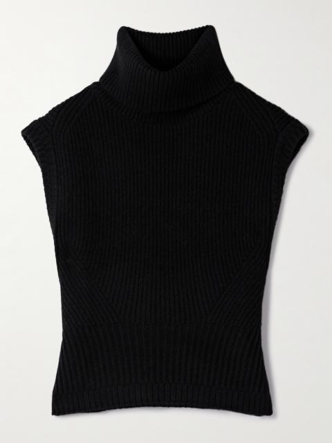 SIMKHAI Maple Ribbed Wool-blend Turtleneck Tank