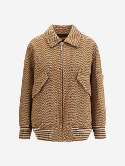 Missoni Bomber with irregular chevron pattern