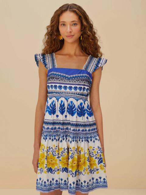 FARM RIO Off-White Zuli Organic Cotton Mini Dress